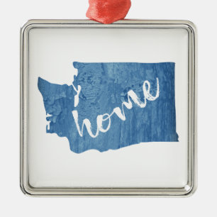 Washington State Home Holzmaserung Ornament Aus Metall