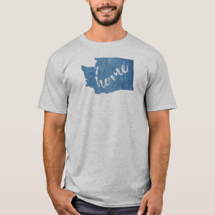 Washington State Home Holzmaserung T-Shirt