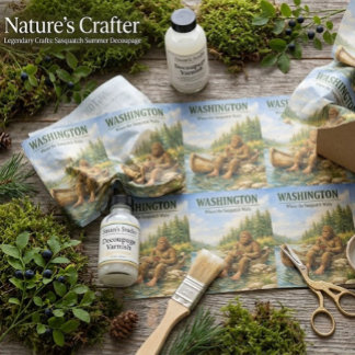 Washington State Sasquatch Sommer Bigfoot  Seidenpapier