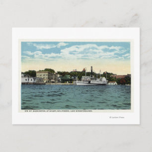 Washington Steamer bei Wolfeboro Wharf Postkarte