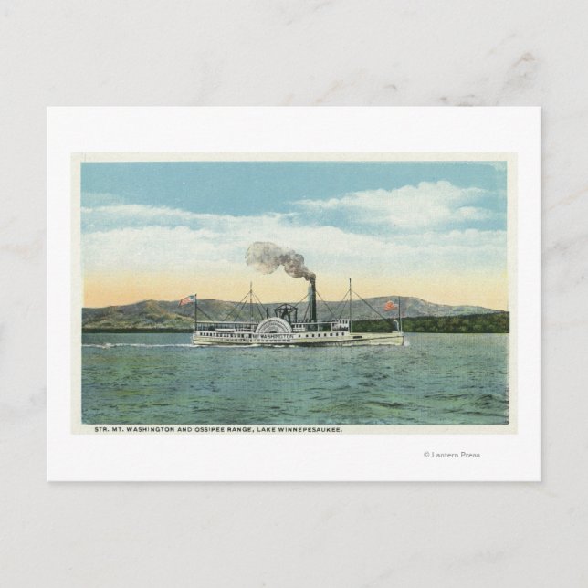 Washington Steamer, Ossipee Range View Postkarte (Vorderseite)