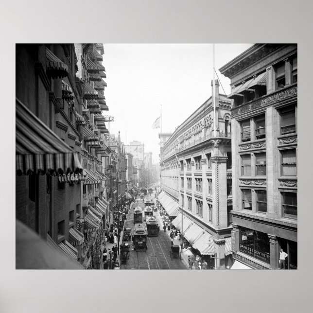 Washington Street, Boston, Massachusetts: 1906 Poster (Vorne)