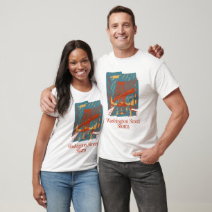 Washington Street Sturm Brooklyn Kunst T-Shirt