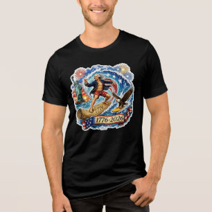 Washington Surft am 4. Juli-Strand  Tri-Blend Shirt