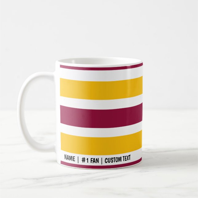 Washington Team Minimalistische Farbbars Kaffeemas Kaffeetasse (Links)