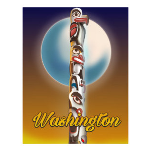 Washington Totempfahl Fotodruck