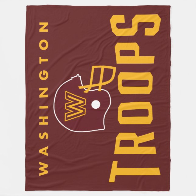 Washington Troops Football Fleece Blanket (Vorderseite)