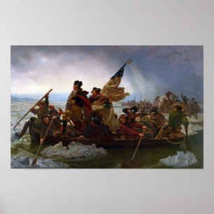 Washington überquert das Delaware-Gemälde Poster