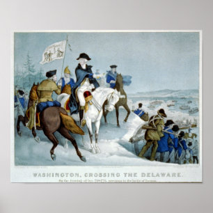 Washington überquert das Delaware Poster