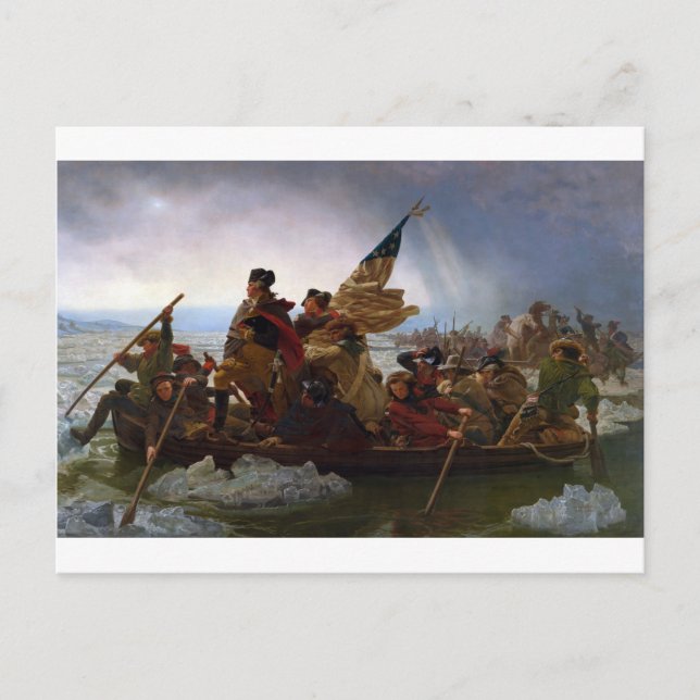 Washington überquert das Delaware - Vintage US-Kun Postkarte (Vorderseite)