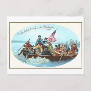 Washington überquert den Delaware Postkarte