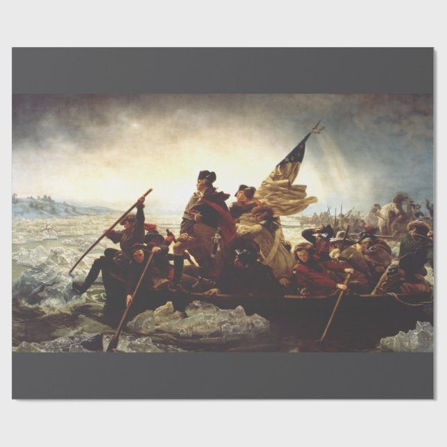 Washington überquert den Delaware von Emanuel Leut Geschenkpapier (Flach)