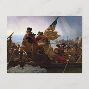 Washington überquert den Delaware von Emanuel Leut Postkarte