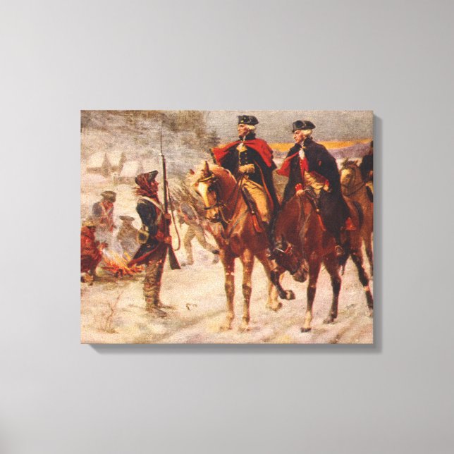 Washington und Lafayette im Valley Forge Leinwanddruck (Vorderseite)