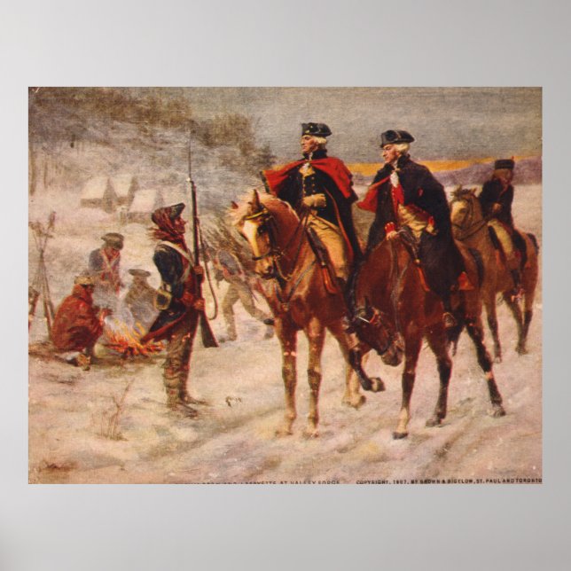 Washington und Lafayette im Valley Forge Poster (Vorne)