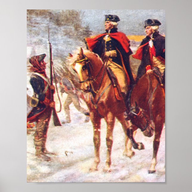Washington und Lafayette im Valley Forge Poster (Vorne)