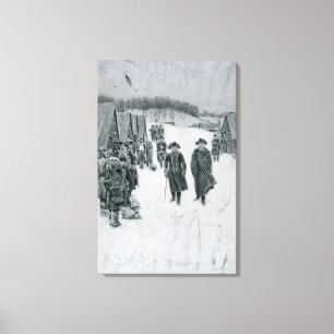 Washington und Steuben bei Valley Forge Leinwanddruck