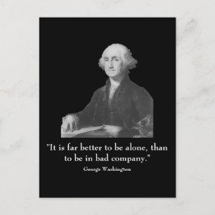 Washington und Zitat Postkarte