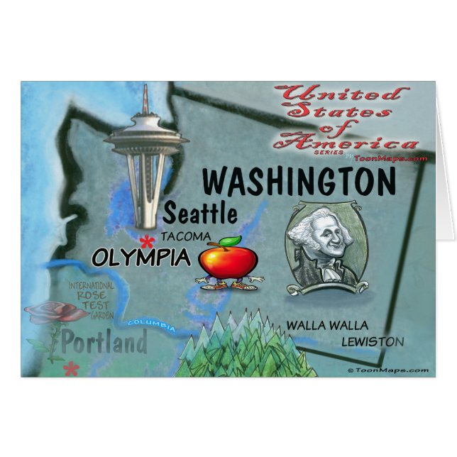 Washington USA Card (Vorderseite (Horizontal))