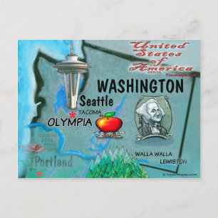 Washington USA Card Postkarte