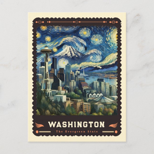Washington | Vincent Van Gogh Inspiriert Postkarte (Vorderseite)