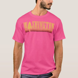 Washington Vintag Tree Staatsstolz Camping Wandern T-Shirt