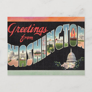 Washington Vintage Reise Postkarte