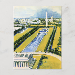 Washington Vintage Travel Poster restauriert Postkarte