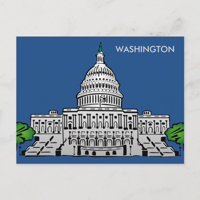Washington Vintage Travel Tourism AdR Postkarte (Vorderseite)