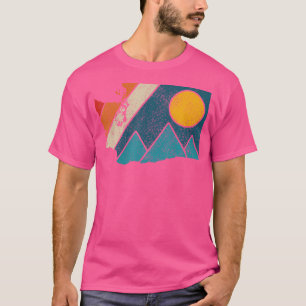 Washington Vintager Staat Karte Berge Wanderprid T-Shirt