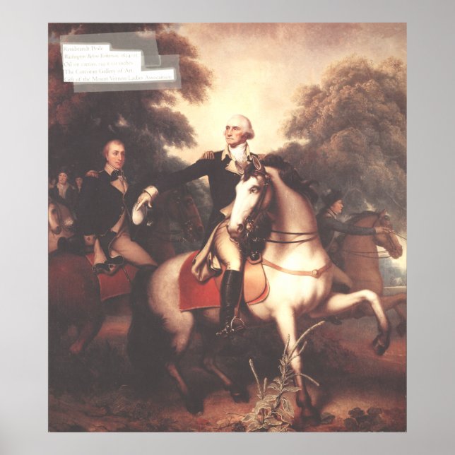 Washington vor Yorktown von Rembrandt Peale Poster (Vorne)