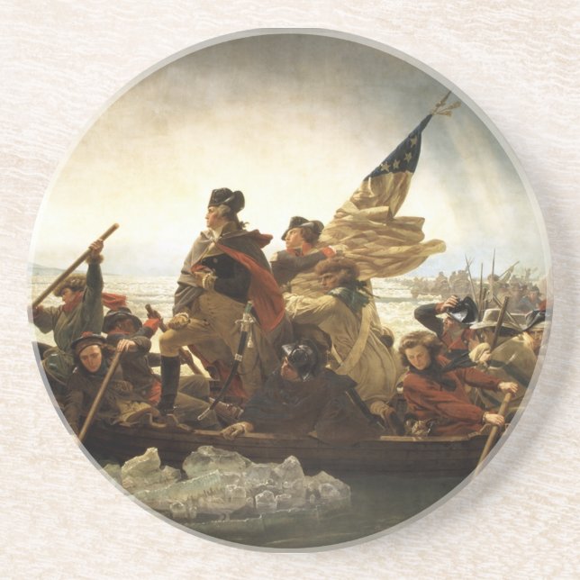 Washington, welches das Delaware - 1851 kreuzt Getränkeuntersetzer (Vorne)