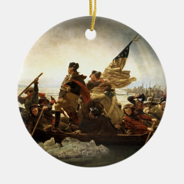 Washington, welches das Delaware - 1851 kreuzt Keramikornament (Vorne)