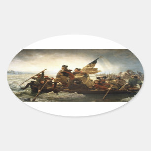 Washington, welches das Delaware - 1851 kreuzt Ovaler Aufkleber