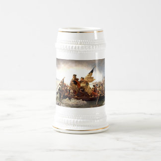 Washington, welches das Delaware kreuzt Bierglas
