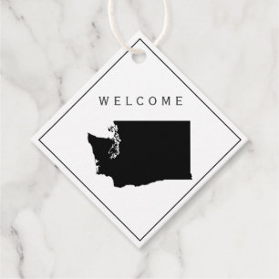 Washington Welcome Bag Gift Tag, Wedding Weekend Geschenkanhänger
