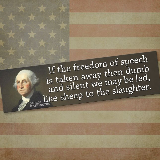 Washington: Wenn die Redefreiheit weggenommen wird Autoaufkleber (Von Creator hochgeladen)