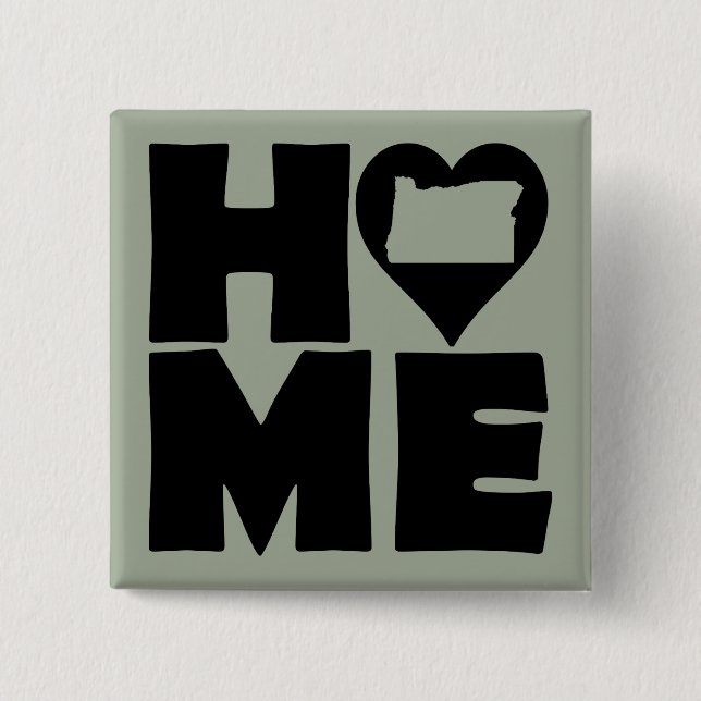 Washington Zuhause Heart Staat Button Abzeichen Bu (Vorderseite)