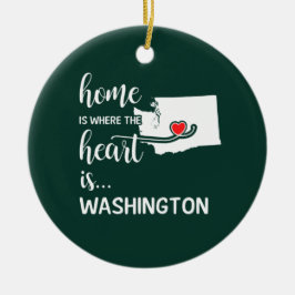 Washington Zuhause ist das Herz Keramik Ornament