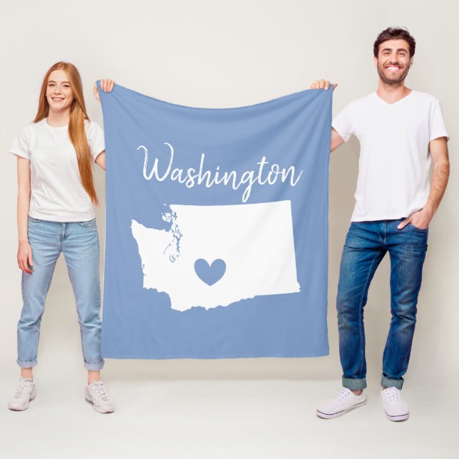 Washington Zuhause Staat Liebe Fleecedecke (Beispiel)