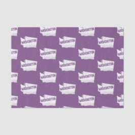 Washington-Zuhause-Vintage Karten-Silhouette im Seidenpapier