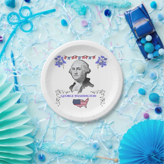 Washingtons Beitrag Pappteller (Party)