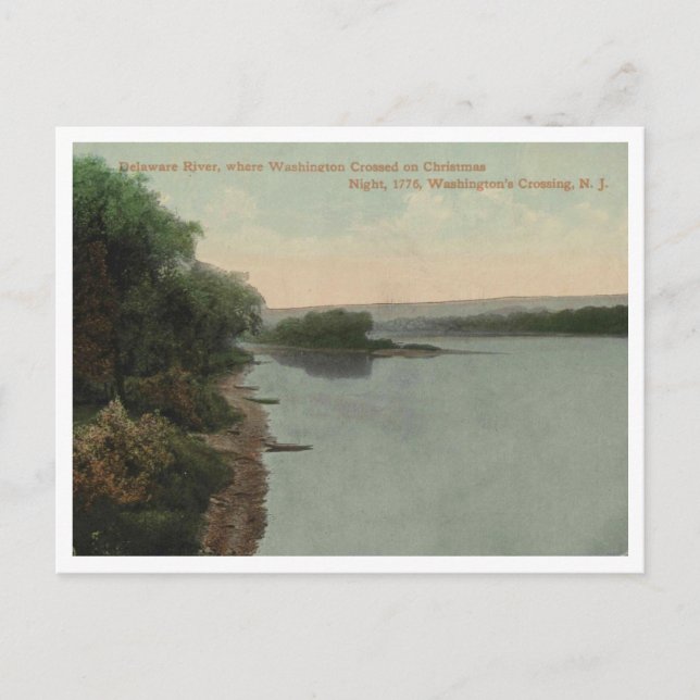 Washington's Crossing NJ, Delaware River 1911 Postkarte (Vorderseite)