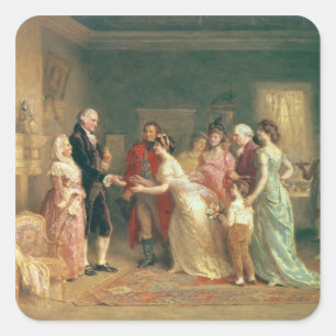 Washington's Geburtstag, 1798 Quadratischer Aufkleber