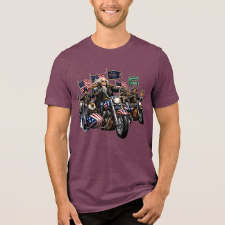 Washingtons Gründungsväter Biker Gang 250. Fahrt Tri-Blend Shirt