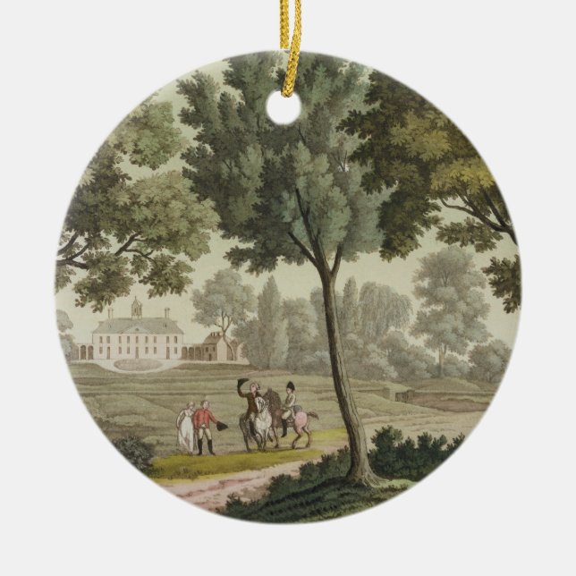 Washingtons Haus bei Mount Vernon, von 'Le Costu Keramikornament (Vorne)