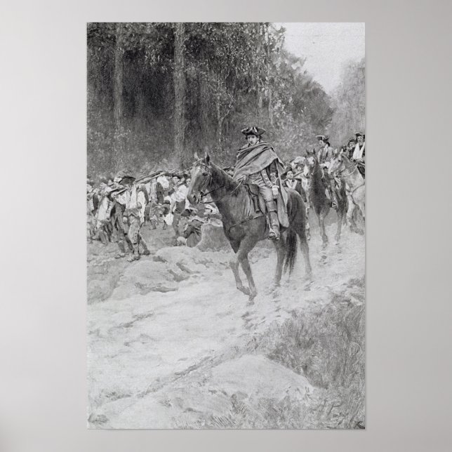 Washingtons Rückzug aus großen Wiesen Poster (Vorne)