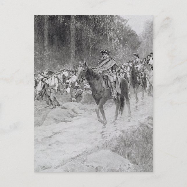 Washingtons Rückzug aus großen Wiesen Postkarte (Vorderseite)