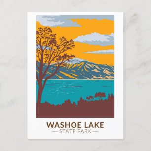 Washoe Lake State Park Nevada Vintage auf Deutsch Postkarte