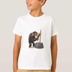 Washtub-Baß-Playin' Schimpanse-Shirt T-Shirt
